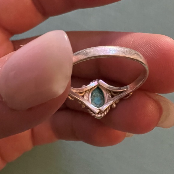 Turquoise 925 silver ring - Picture 5 of 6